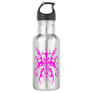 Elegante rosa Stammesmaske abstraktes Design Edelstahlflasche