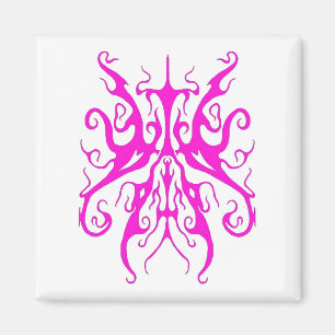 Elegante rosa Stammesmaske abstraktes Design Magnet