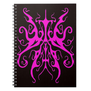 Elegante rosa Stammesmaske abstraktes Design Notizblock