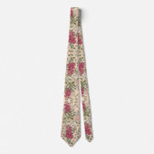 Elegante rosa Stockblume Krawatte (Vorderseite)