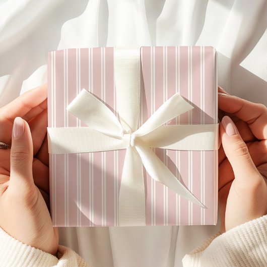 Elegante rosa Streifen Geschenkpapier