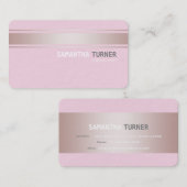 Elegante rosa Streifen rosa Texturiert Visitenkarte (Vorne/Hinten)