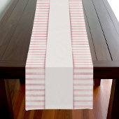 Elegante Rosa Streifen Rose Gold Kurzer Tischläufer