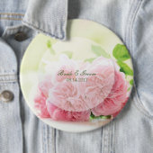 Elegante Rosa Summer Rose Wedding Button (Beispiel)