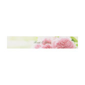 Elegante Rosa Summer Rose Wedding Einladungsbanderole (Flach)