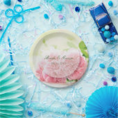 Elegante Rosa Summer Rose Wedding Pappteller (Party)