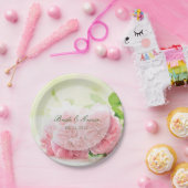Elegante Rosa Summer Rose Wedding Pappteller (Party)
