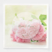 Elegante Rosa Summer Rose Wedding Serviette (Vorderseite)