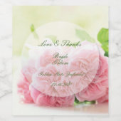 Elegante Rosa Summer Rose Wedding Weinetikett (Einzelnes Label)