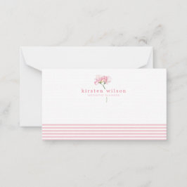 Elegante Rosa Sweet Pea Blume - Personalisiert Mitteilungskarte