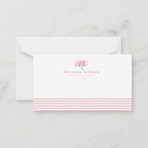 Elegante Rosa Sweet Pea Blume - Personalisiert Mitteilungskarte