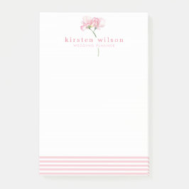 Elegante Rosa Sweet Pea Blume - Personalisiert Post-it Klebezettel