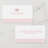 Elegante Rosa Sweet Pea Blume - Personalisiert Visitenkarte (Vorne/Hinten)