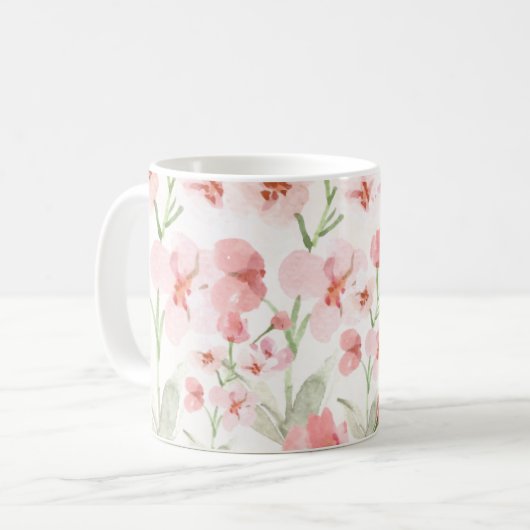 Elegante rosa Tasse (Vorderseite Links)