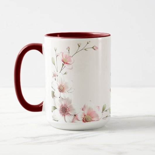 Elegante Rosa Tasse (Links)