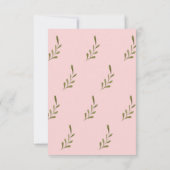 Elegante rosa Taufe/Christening Einladung (Rückseite)