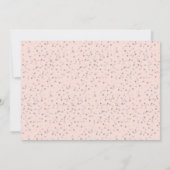 Elegante rosa Taufe Silberherz Foto Dankeskarte (Rückseite)