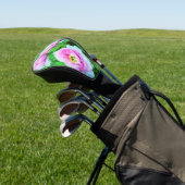 Elegante Rosa Tree Peony Blume mit Gelbzentrum Golf Headcover (In SItu)