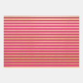 Elegante rosa Trio Wrapping Paper Sheets Geschenkpapier Set (Vorderseite 3)