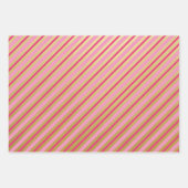 Elegante rosa Trio Wrapping Paper Sheets Geschenkpapier Set (Vorderseite 2)