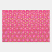 Elegante rosa Trio Wrapping Paper Sheets Geschenkpapier Set (Vorderseite)