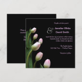 Elegante rosa Tulpe-Hochzeits-Einladung Einladung (Vorne/Hinten)