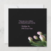 Elegante rosa Tulpe-Hochzeits-Einladung Einladung (Rückseite)