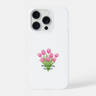 Elegante rosa Tulpen Botanisches Motivationszitat  iPhone 15 Pro Hülle