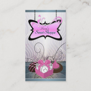 Elegante rosa u. lila Strudel CookieBusiness Karte