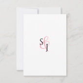 Elegante rosa UAWG Wedding Response Card RSVP Karte (Rückseite)