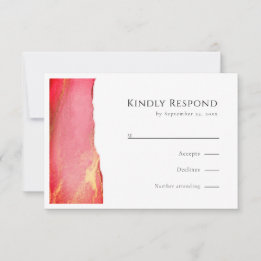 Elegante rosa UAWG Wedding Response Card RSVP Karte
