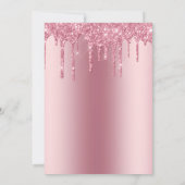 Elegante Rosa Überraschung Geburtstagsparty Einlad Einladung (Rückseite)