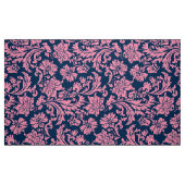 Elegante Rosa und blaue blühende Damaskus Stoff (Fat Quarter (45,7 x 55,9 cm))