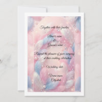 Elegante rosa und blaue Federn mit Perlen Hochzeit