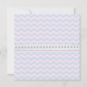 Elegante Rosa und Blue Twin Baby Dusche Einladung (Rückseite)