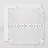 Elegante Rosa und Blue Twin Baby Dusche Einladung (Rückseite)