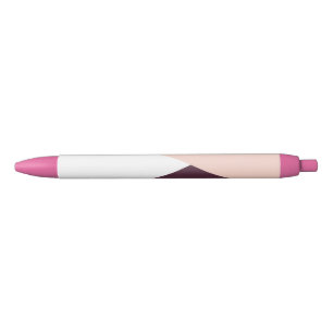 Elegante, rosa und bordeauxfarbene geometrische Dr Kugelschreiber