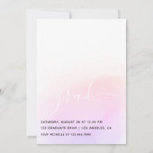 Elegante Rosa und Braun Girl Graduation Party Invi Einladung (Rückseite)