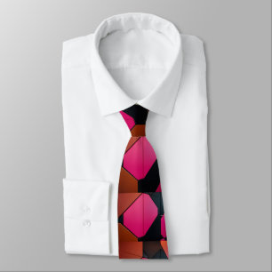Elegante rosa und braune Krawatte