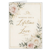 Elegante rosa und elfenbeinfarbene Rosen Goldene H
