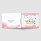 Elegante Rosa und Gold Moderne Hochzeit Gästebuch (Voll)