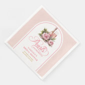 Elegante Rosa und Gold Perlen Dusch Servietten (Ecke)