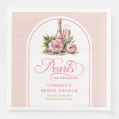 Elegante Rosa und Gold Perlen Dusch Servietten (Vorderseite)