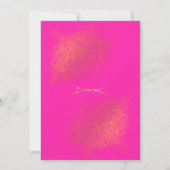 Elegante rosa und goldene Dankeskarten Dankeskarte (Rückseite)