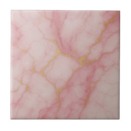 Elegante rosa und goldene Marmor-Muster-Keramikfli Fliese
