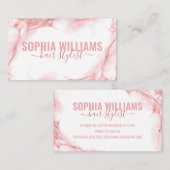 Elegante rosa und goldene, moderne flüssige Wasser Visitenkarte (Vorne/Hinten)