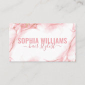 Elegante rosa und goldene, moderne flüssige Wasser Visitenkarte (Vorderseite)