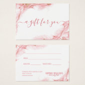 Elegante rosa und goldene Watercolor Design Gesche (Vorne & Hinten)