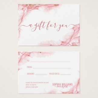 Elegante rosa und goldene Watercolor Design Gesche