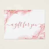 Elegante rosa und goldene Watercolor Design Gesche (Vorderseite)